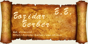 Božidar Berber vizit kartica